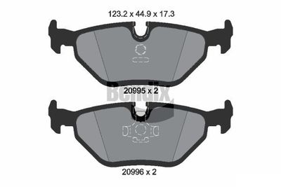 BPD1740 BENDIX Braking Комплект тормозных колодок, дисковый тормоз