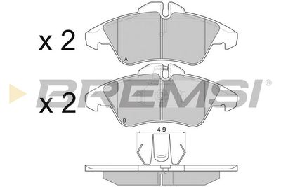 BP2687TR BREMSI Комплект тормозных колодок, дисковый тормоз