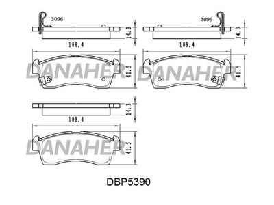 DBP5390 DANAHER Комплект тормозных колодок, дисковый тормоз