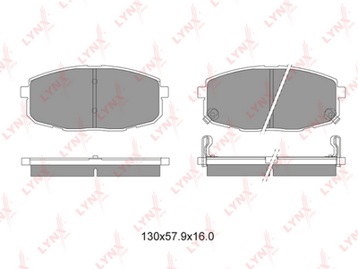 BD4404 LYNXauto Комплект тормозных колодок, дисковый тормоз