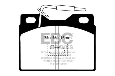 DP2208 EBC Brakes Комплект тормозных колодок, дисковый тормоз