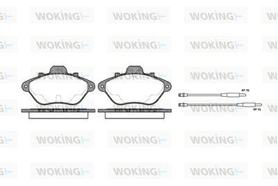 P210304 WOKING Комплект тормозных колодок, дисковый тормоз