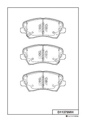 D11379MH MK Kashiyama Комплект тормозных колодок, дисковый тормоз