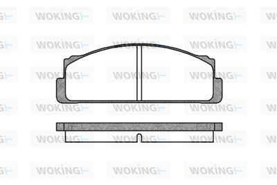 P122320 WOKING Комплект тормозных колодок, дисковый тормоз
