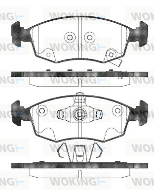 P072372 WOKING Комплект тормозных колодок, дисковый тормоз