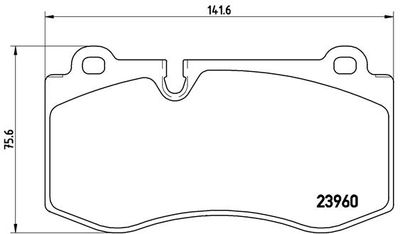 P50074 BREMBO Комплект тормозных колодок, дисковый тормоз