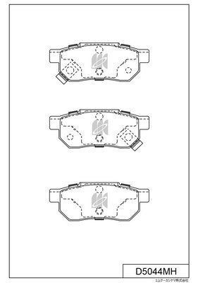 D5044MH MK Kashiyama Комплект тормозных колодок, дисковый тормоз