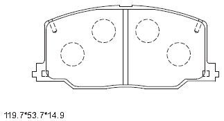 KD2710 ASIMCO Комплект тормозных колодок, дисковый тормоз