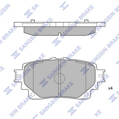 SP4449 Hi-Q Комплект тормозных колодок, дисковый тормоз