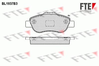 BL1937B3 FTE Комплект тормозных колодок, дисковый тормоз