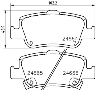 8DB355036901 HELLA Комплект тормозных колодок, дисковый тормоз