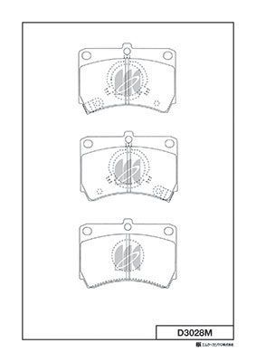 D3028M MK Kashiyama Комплект тормозных колодок, дисковый тормоз