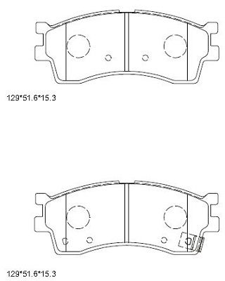 KD9757 ASIMCO Комплект тормозных колодок, дисковый тормоз