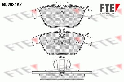 BL2031A2 FTE Комплект тормозных колодок, дисковый тормоз