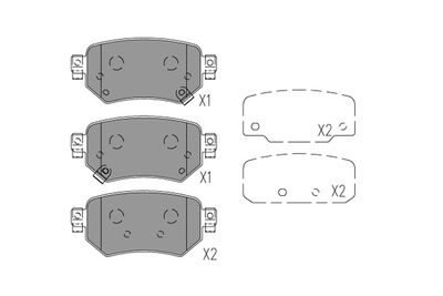 KBP4577 KAVO PARTS Комплект тормозных колодок, дисковый тормоз