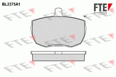 BL2275A1 FTE Комплект тормозных колодок, дисковый тормоз