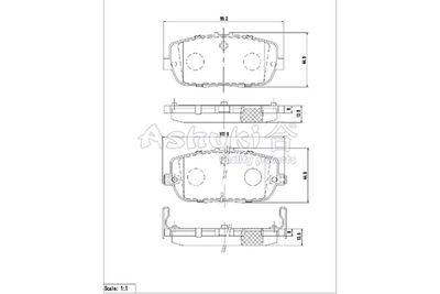 M05408 ASHUKI by Palidium Комплект тормозных колодок, дисковый тормоз