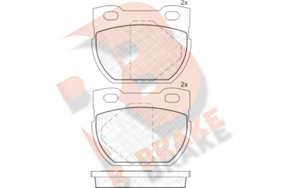 RB1090 R BRAKE Комплект тормозных колодок, дисковый тормоз