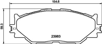 8DB355028131 HELLA Комплект тормозных колодок, дисковый тормоз