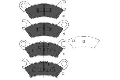 KBP4542 KAVO PARTS Комплект тормозных колодок, дисковый тормоз