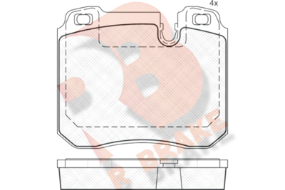 RB1625 R BRAKE Комплект тормозных колодок, дисковый тормоз