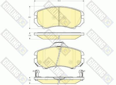 6133529 GIRLING Комплект тормозных колодок, дисковый тормоз
