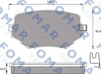 FO792881 FOMAR Friction Комплект тормозных колодок, дисковый тормоз