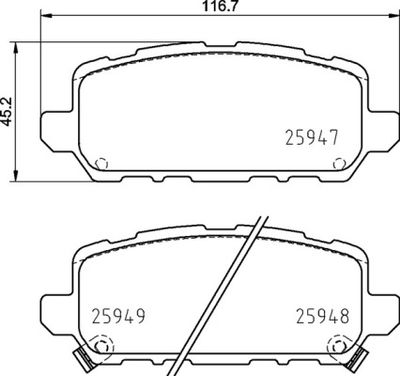 P28090 BREMBO Комплект тормозных колодок, дисковый тормоз