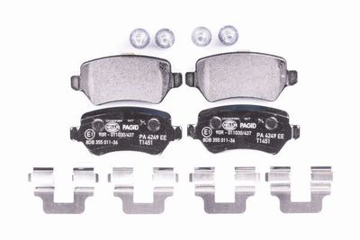 8DB355011361 HELLA PAGID Комплект тормозных колодок, дисковый тормоз