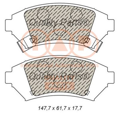 70405014 IAP QUALITY PARTS Комплект тормозных колодок, дисковый тормоз