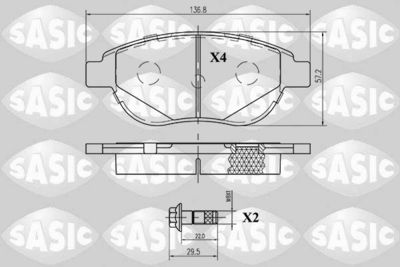 6210008 SASIC Комплект тормозных колодок, дисковый тормоз