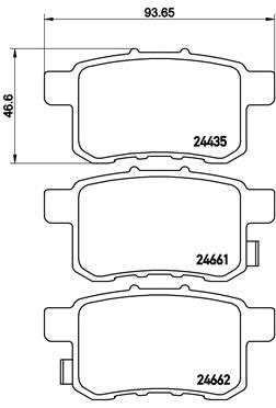 P28072X BREMBO Комплект тормозных колодок, дисковый тормоз