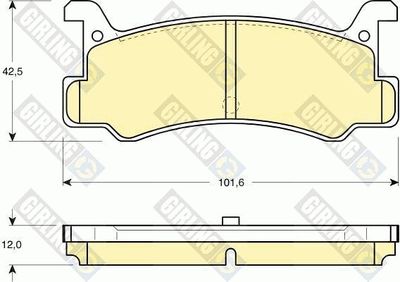 6103759 GIRLING Комплект тормозных колодок, дисковый тормоз