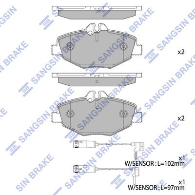 SP2194 Hi-Q Комплект тормозных колодок, дисковый тормоз