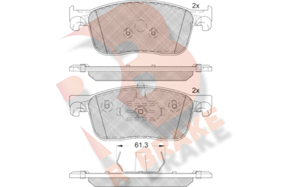 RB2297 R BRAKE Комплект тормозных колодок, дисковый тормоз