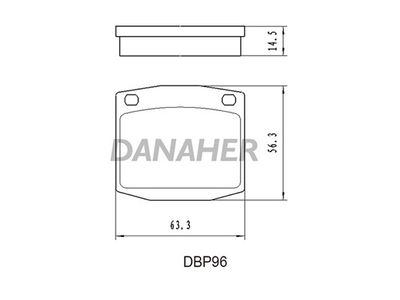 DBP96 DANAHER Комплект тормозных колодок, дисковый тормоз