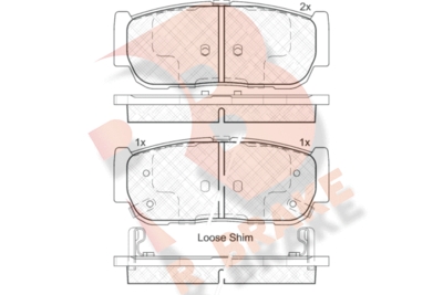 RB2151 R BRAKE Комплект тормозных колодок, дисковый тормоз