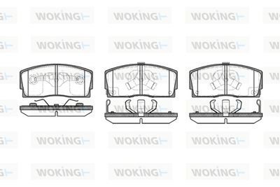 P354312 WOKING Комплект тормозных колодок, дисковый тормоз