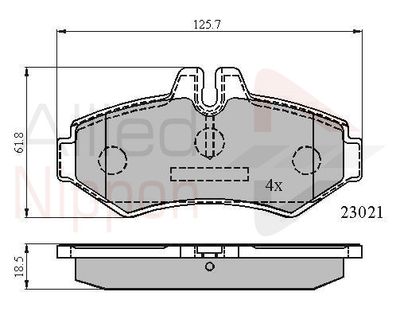 ADB0914 COMLINE Комплект тормозных колодок, дисковый тормоз