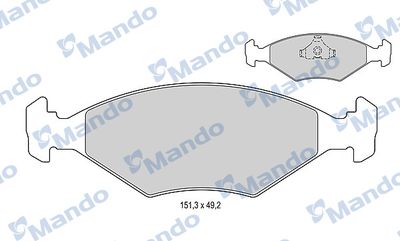 MBF015498 MANDO Комплект тормозных колодок, дисковый тормоз