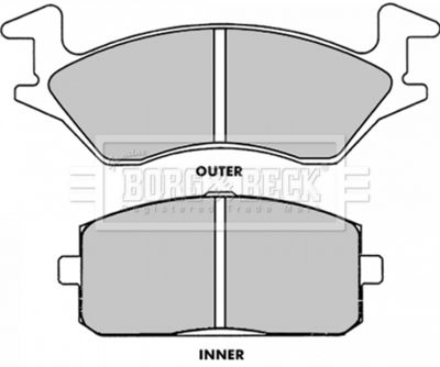 BBP1264 BORG & BECK Комплект тормозных колодок, дисковый тормоз