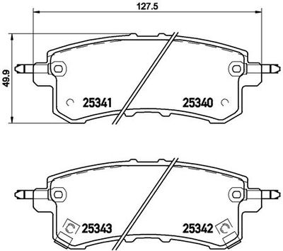 P56082 BREMBO Комплект тормозных колодок, дисковый тормоз