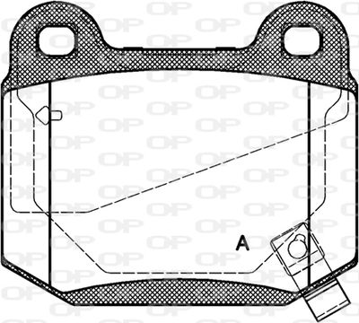 BPA001452 OPEN PARTS Комплект тормозных колодок, дисковый тормоз