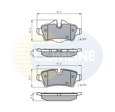 CBP01759 COMLINE Комплект тормозных колодок, дисковый тормоз