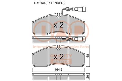 70413172P IAP QUALITY PARTS Комплект тормозных колодок, дисковый тормоз