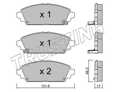 4790 TRUSTING Комплект тормозных колодок, дисковый тормоз