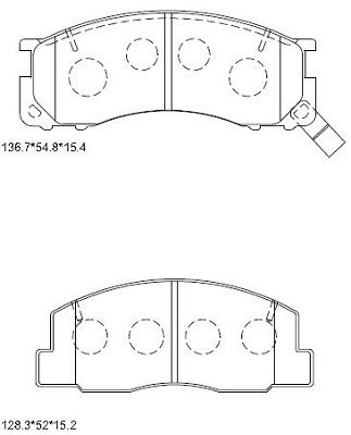 KD2691 ASIMCO Комплект тормозных колодок, дисковый тормоз