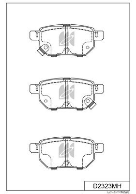 D2323MH MK Kashiyama Комплект тормозных колодок, дисковый тормоз