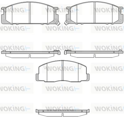 P206312 WOKING Комплект тормозных колодок, дисковый тормоз