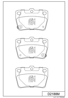 D2188MH MK Kashiyama Комплект тормозных колодок, дисковый тормоз